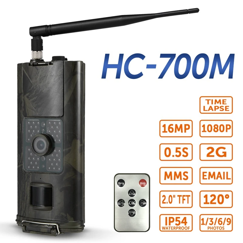 2G Gsm Wild Hunting Camera Traps Photo Hc700M 16Mp 1080P Mms Infrared Night-Vision Video Cameras Surveillance