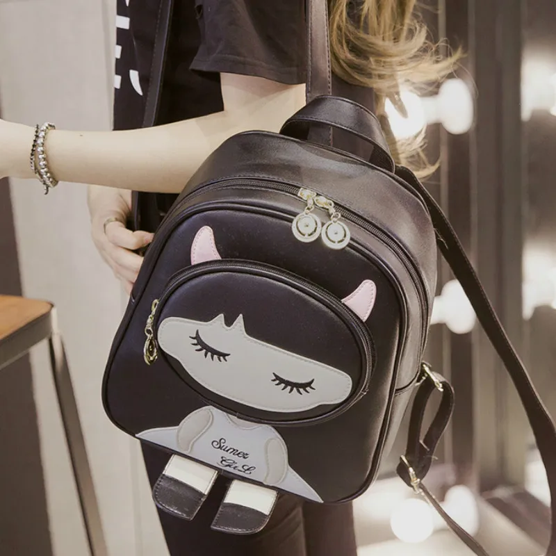

New design simple shoulder bag soft leather female backpack 2019 new casual fashion bag travel personality backpack