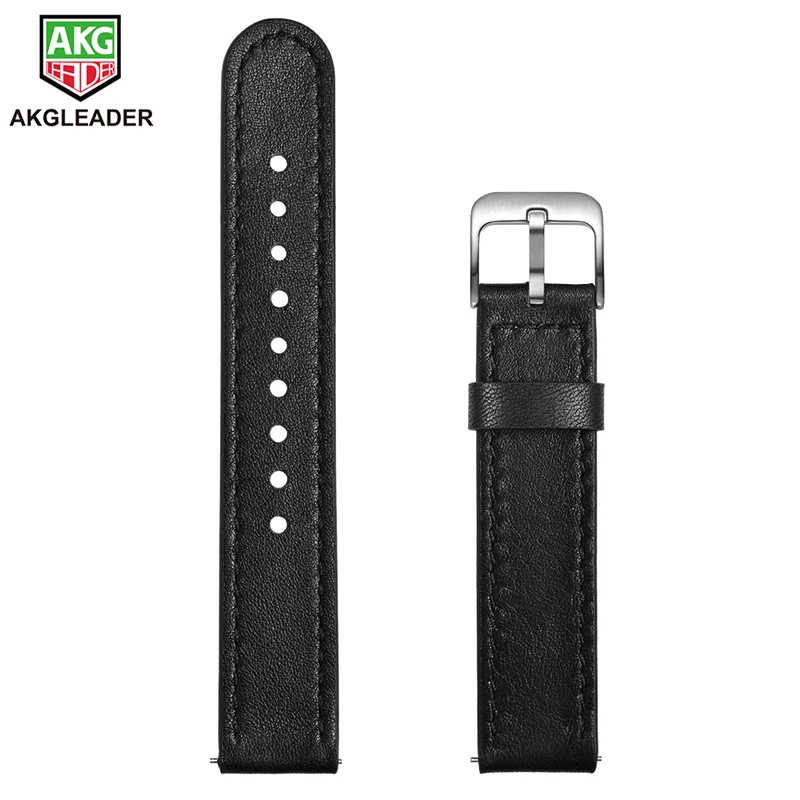 For Nokia Withings 18mm Genuine Leather Watchband Wrist Strap Replacement Bracelet For Nokia Withings Steel HR Huawei Watch 1