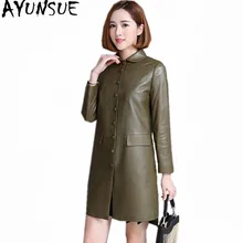 AYUNSUE весенне-осеннее Женское пальто из овчины женская куртка из натуральной кожи тонкие женские куртки Jaqueta Couro Feminina WXF270