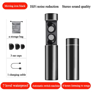 

Professional Version Full Frequency Moving Iron Bluetooth 5.0 Smart Touch IPX7 Waterproof Heavy Bass Sports Bluetooth Earphones