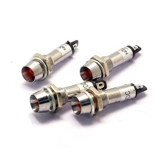 

10 pcs LED light emitting diode power signal lamp LED indicator 8 MM XD8-1 red 12V spot