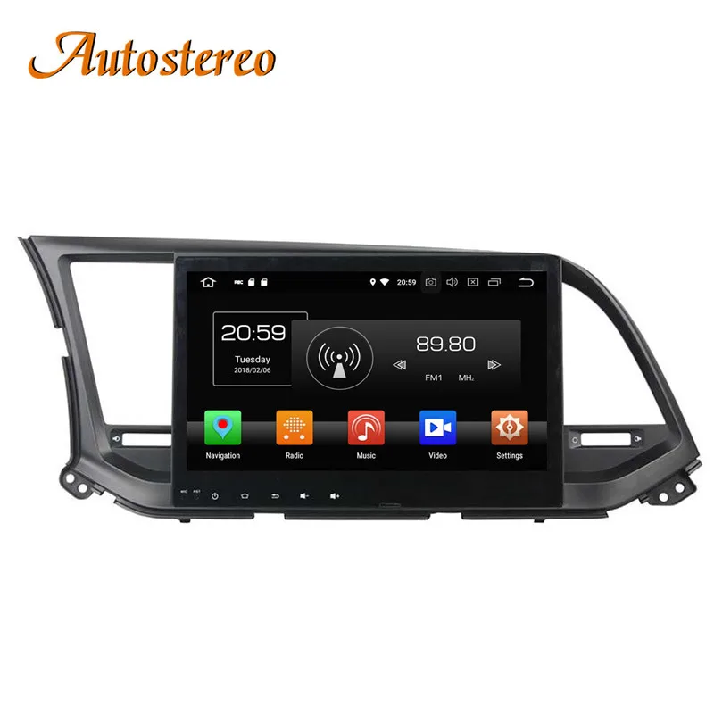Best Android 9 4GB RAM Car DVD Player GPS navigation For Hyundai Elantra 2016+ headunit multimedia player auto radio tape recorder HD 10