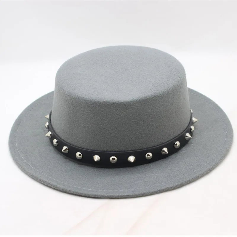 SUOGRY Boater гладкая шляпа для мужчин и женщин зима Auturmn фетровая мягкая фетровая шляпа с широкими полями шляпа джентльмена Prok Pie Bowler шляпа игрока