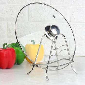 

Stainless Steel Pot Rack Kitchen Chopping Board Lid Pot Pan Storage Shelf Drain Tableware Shelves Cooking Tools Holder