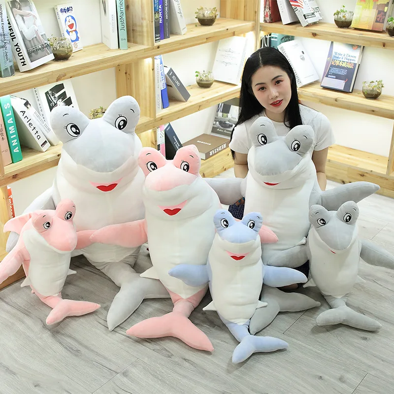 

New 1pc 60cm/90cm Giant Shark Plush Shark Whale Stuffed Fish Ocean Animals Kawaii Doll Toys For Children Kids Cartoon Toy
