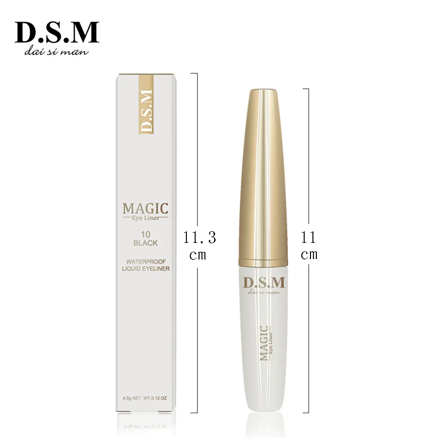 Новинка водостойкая жидкая подводка для глаз D.S.M черного цвета Стойкая глаз| |