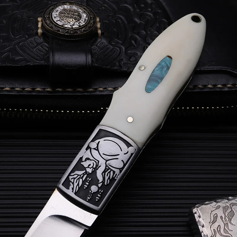 2016 New Karambit Navajas High Quality Outdoor Folding Knife Self-defense Wilderness Survival With Hardness Wild Fruit Fishbone