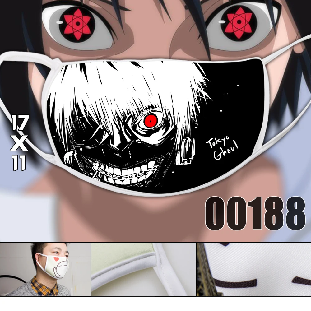 Us 199 Anime Tokyo Ghoul Ken Kaneki Printing Face Mask Camouflage Mouth Muffle Mask Fancy Ball Cosplay Costume Prop Cool Gift In Boys Costume - 