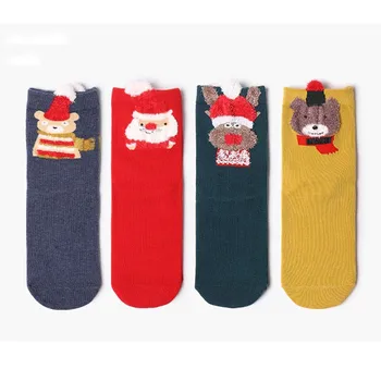 

4 Pairs Christmas Women Cotton Socks Multi-Color Women's Winter Socks 9.12
