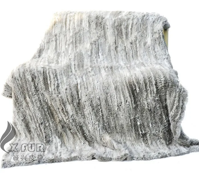 CX-D-83 вязаное изделие из натурального кроличьего меха одеяло "Русалка" Манта Para покрывало на диван Трикотажные Большой Перевозка груза падения - Цвет: natural grey