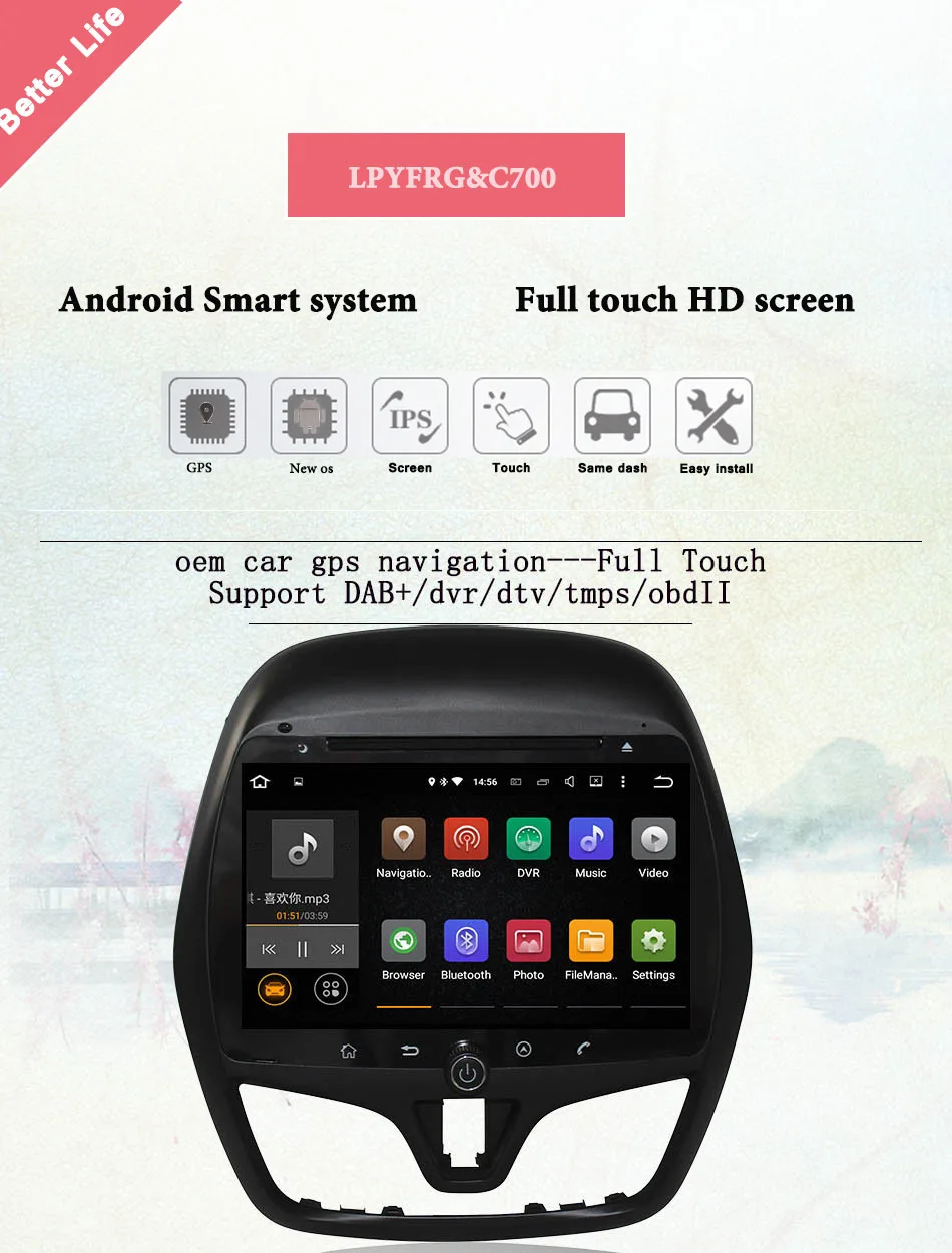 " чистый Android 9,0 4G 64G Автомобильный dvd-плеер для Chevrolet Spark с gps Авторадио, колесико управления gps навигационная система