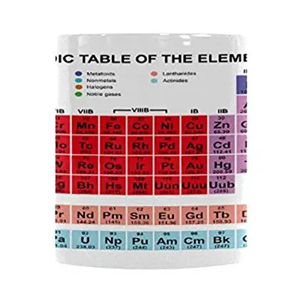 Химический элемент, переодический стол, морфинговая кружка, Термочувствительная, меняющая цвет, кофейная кружка, чашка, уникальные, забавные, на день рождения, рождественские подарки