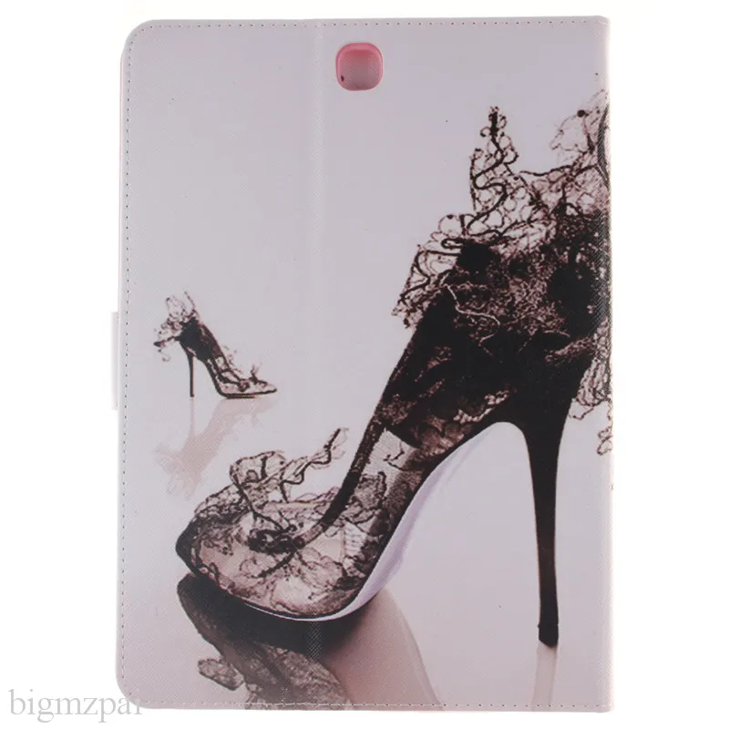 Fashion 2 Sides Painted Leather Case For Samsung Galaxy Tab A 9.7 T550 T551 T555 Tablet Cover 9.7 Inch Stand Wallet Flip Case  (64)