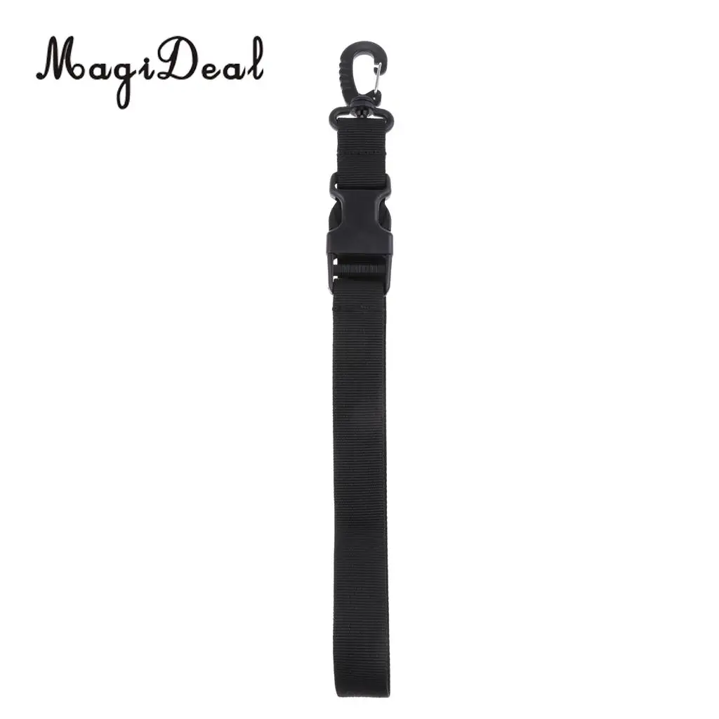 MagiDeal Durable Nylon Webbing Fin Keeper Strap Holder Lanyard & Swivel Clip for Underwater Scuba Diving Snorkeling Swimming