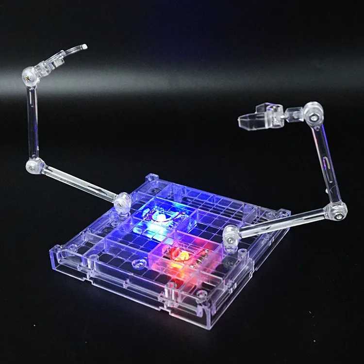 

1set 18*16cm Stage Act 2 arms Bracket Model Soul Bracket with LED Stand For gundam plastic model Robot Saint Seiya Toy Figure