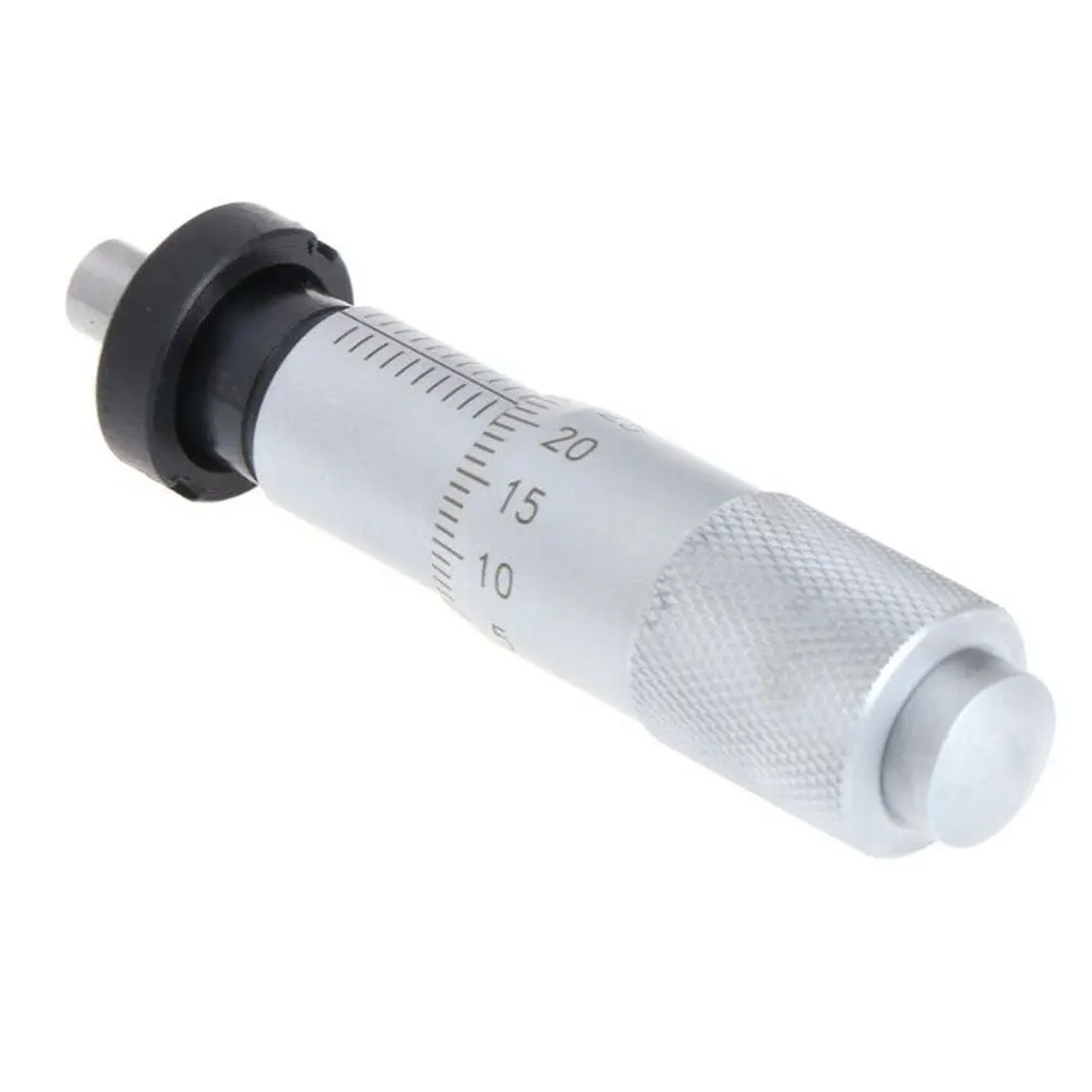 Точный серебристый металл вращения микрометр с гайкой суппорт Портативный прочный Smoot практические измерения инструмент круглый тип