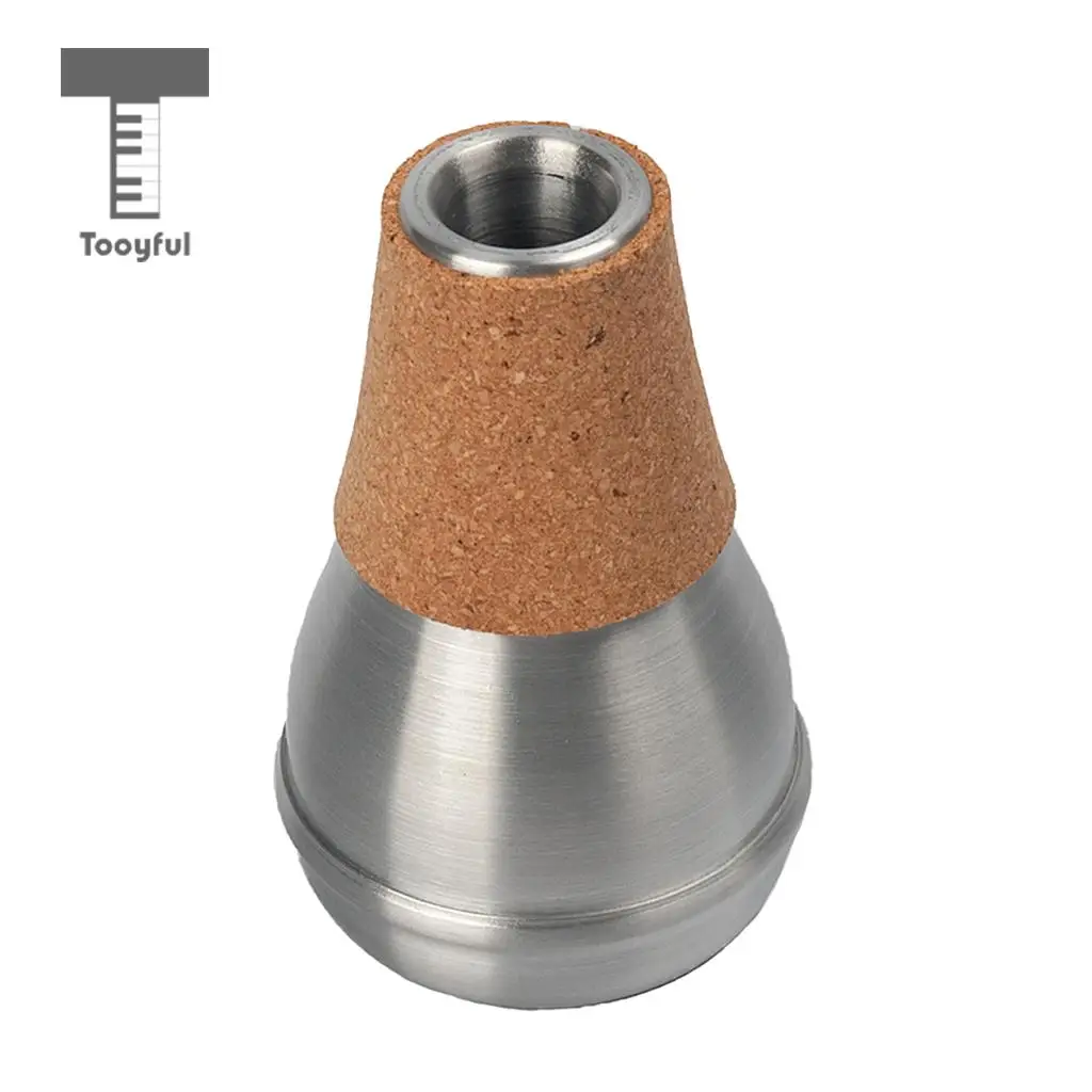 Tooyful Metal Trumpet Practice Mute Silencer Sourdine for Trumpeters Beginners Silver
