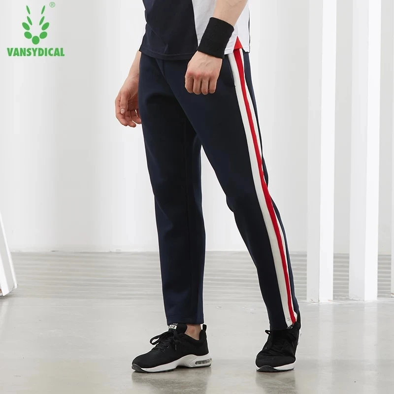 

Sports Running Pants Men's Loose Striped Breathable Fitness Workout Sweatpants Outdoor Jogging Long Trousers