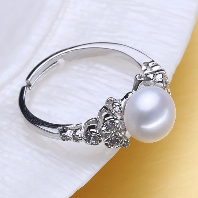 

FENASY Engagement Ring 2019 New Natural Pearl Rings For Women Freshwater Pearl Jewelry Office 925 Sterling Silver Ring