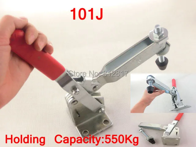 

Rubber Cap Spindle Vertical U Bar Palstic Cover Side Mounted Metal 550KG Holding Capacity Vertical Toggle Clamp