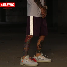 Эльфрик Светоотражающие Шорты хип-хоп Уличная Harajuku НОЧЬ короткая бегунов модные Фитнес мужской быстросохнущая доска Шорты HE10