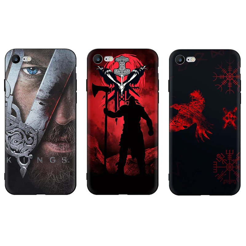 Мягкий силиконовый чехол для телефона из ТПУ серии Vikings iphone 5 5S SE 2020 6 6s 7 8 plus X XR XS 11 12