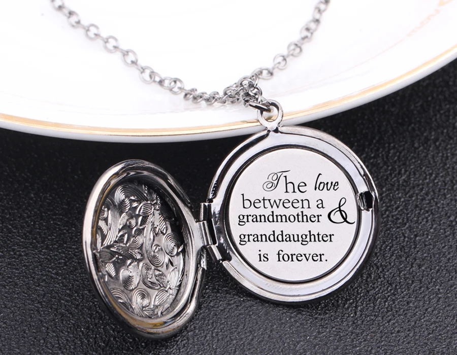 "Любовь между бабушкой и дочерью-это навсегда" ожерелье Для памятных ювелирных изделий Медальон, подарок для мамы, дочери и дочери