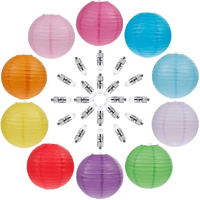 Round Multicolor Chinese Paper Led Lanterns Lamp Festival Wedding Round Multicolor Chinese Paper Led Lanterns Lamp Festival Wedding Decoration Party Hang Decor