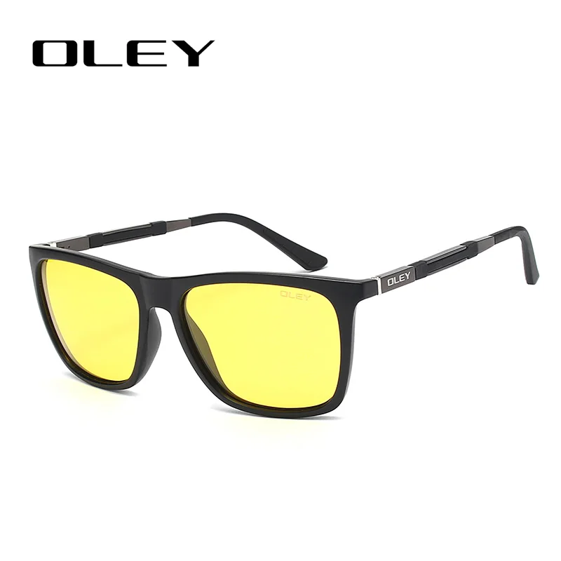 OLEY, легкие, алюминиево-магниевые, поляризационные, мужские солнцезащитные очки, женские, цветные, Сельма, квадратные, солнцезащитные очки, летние очки, YA436 - Цвет линз: YA436 C6BOX