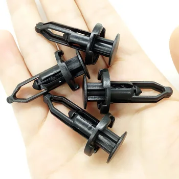 

Push-type Clamp Plastic Fastener Clips Fixed Push pins Black Decor Fender rivets Bumper Rear 100pcs Car Automotive