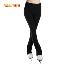 Подгонянные брюки для фигурного катания длинные брюки для девочек женские тренировочные соревнования Patinaje Катание на коньках теплый флис гимнастика 8