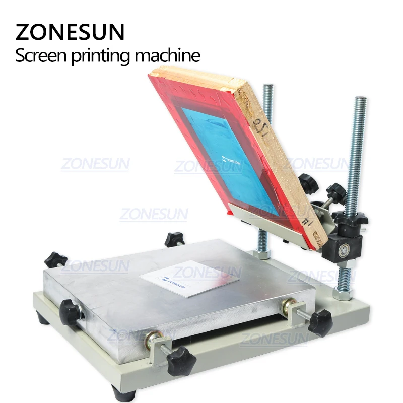 ZONESUN Высокая точность трафарет принтер шелкографический принтер SMT припойная паста шелк Экран печатная машина для металла Пластик дерево