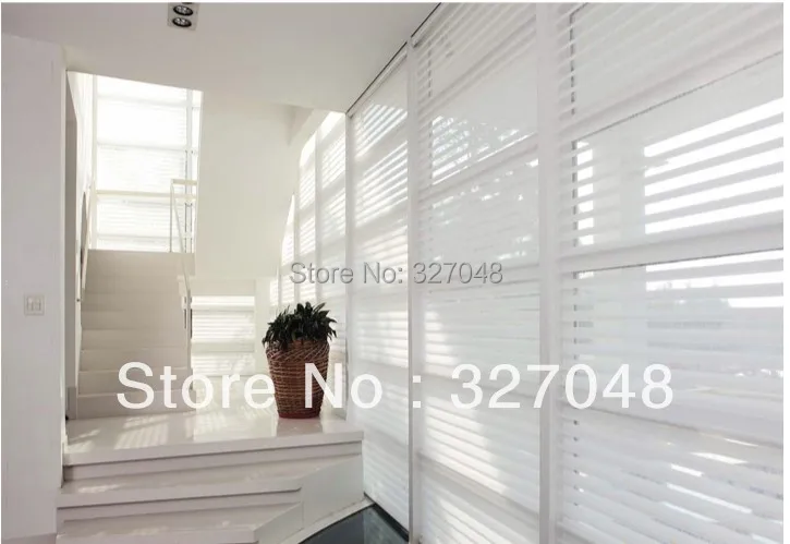 

FREE SHIPPING Popular zebra blinds/double-layer roller blinds/window treatment ideas/shangri-La blinds
