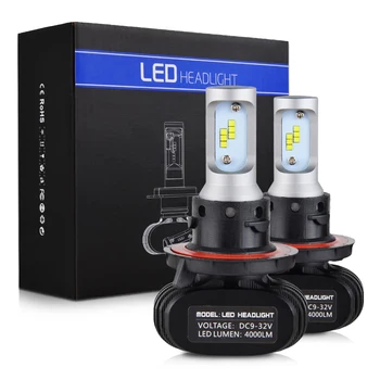 

NICECNC S1 H4 H7 H8 H1 H13 H3 9004 9005 9006 9007 9012 CSP LED Car Headlight Bulb Hi-Lo Beam 25W 6000K 4000LM Auto Headlamp 12V