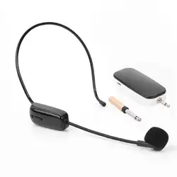 UHF гарнитура беспроводной микрофон с приемником оголовье обучение встречи HD микрофон голосовой усилитель с 3,5 до 6,5 аудио разъем