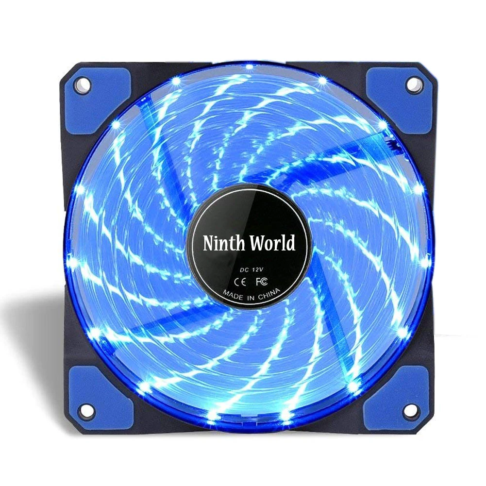 120mm LED Ultra Silent Computer PC Case Fan 15 LEDs 12V Cpu Heatsink Cooler master Cooling Fan