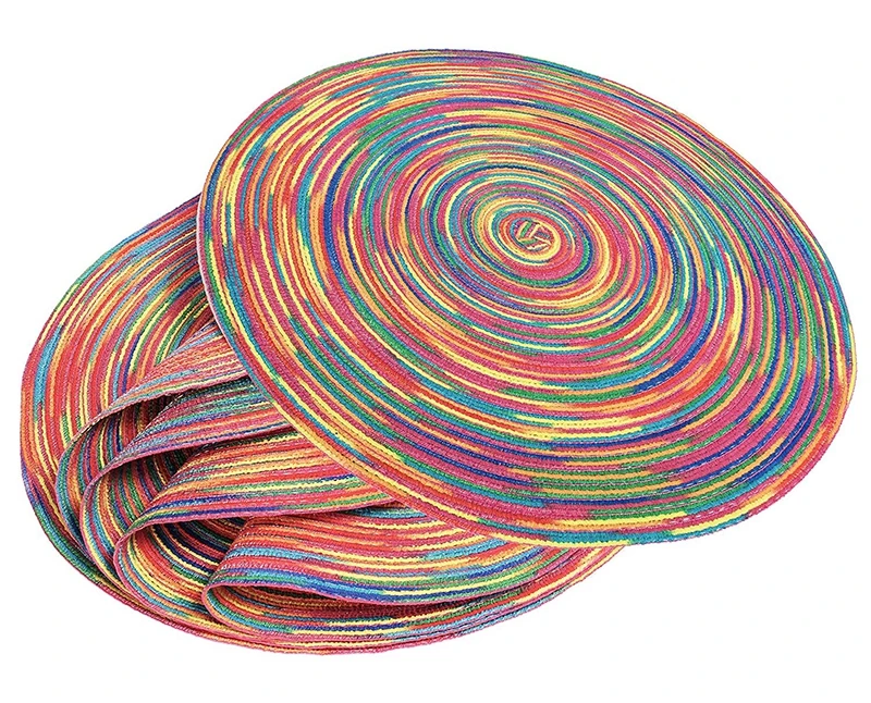 Акция-домашний декор салфетки, 36 см красочные круглые коврики для кухни обеденный стол Нескользящие моющиеся