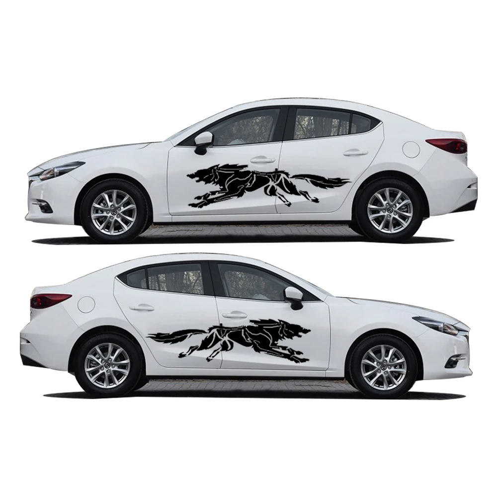 Креативный стикер для кузова автомобиля Mazda3 Howling Wolf водостойкие ПВХ большие