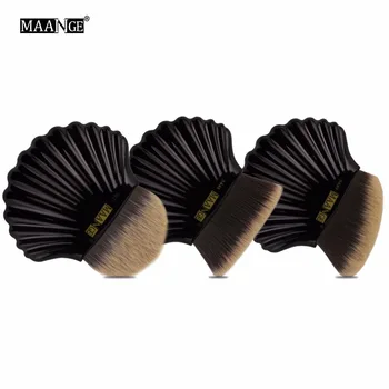 

MAANGE 3Pcs/pack Pro Shell Makeup Brush Set Loose Powder Foundation Blending Contour Cosmetic Beauty Make Up Brushes Tools Kit