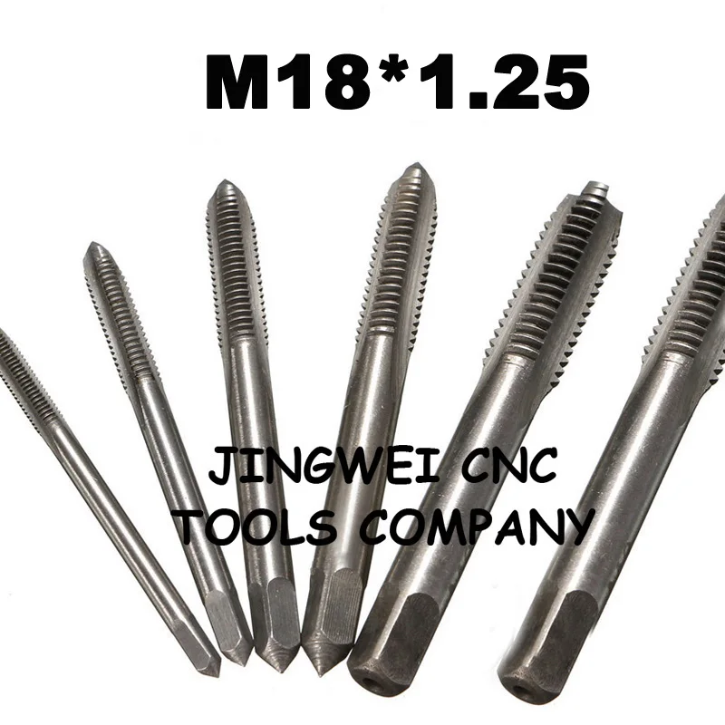 HSS machine tap, machine screw thread tap M18*1.25 fine pitch, metric
