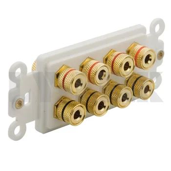

8 ports speaker banana sound box Wall plate support free design