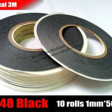 Промо-акция! 10 рулонов(1 мм* 50 м) очень тонкая клейкая лента 3M9448 черного цвета для мобильного телефона, планшета, сенсорного экрана, ЖК-панели Edge Bond