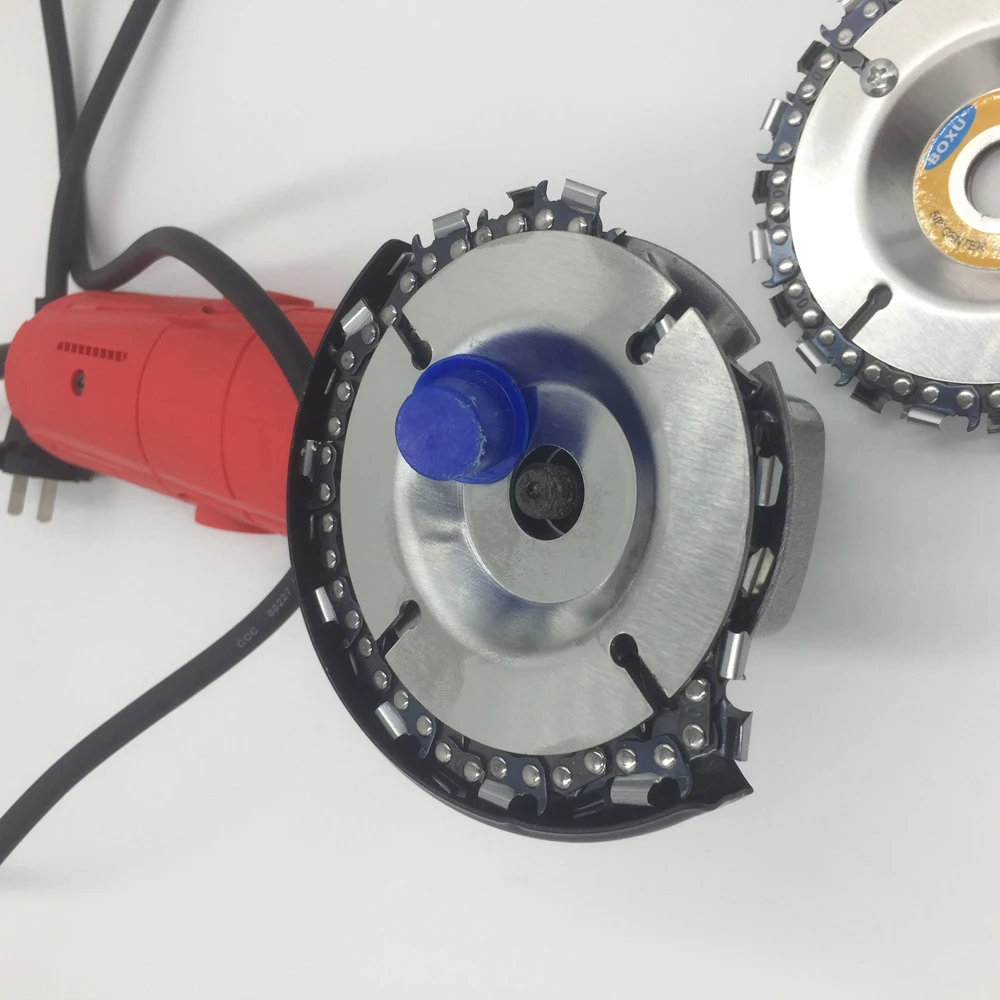 

Silver 4 Inch Grinder Disc and Chain with Screws Fixing 22 Tooth Fine Cut Chain Set for 100/115 Angle Grinders