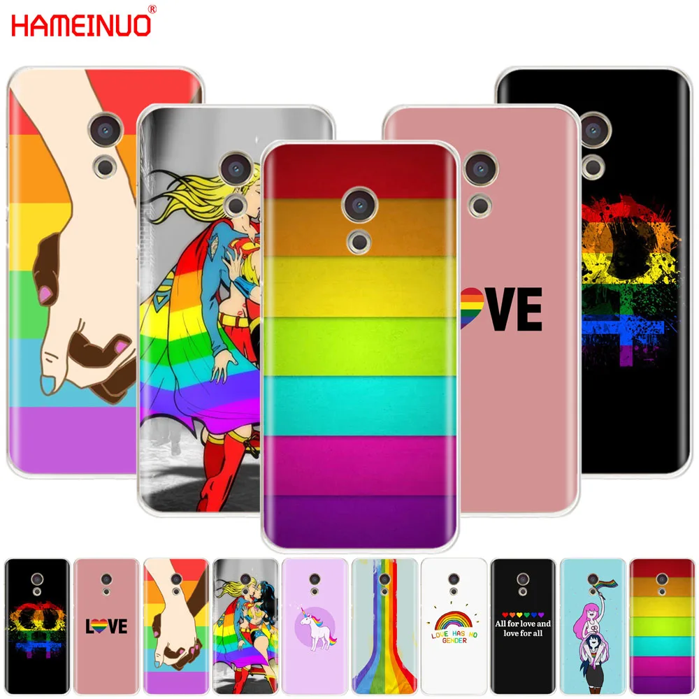 

Gay Lesbian LGBT Rainbow Pride ART New Cover phone Case for Meizu M6 M5 M5S M2 M3 M3S MX4 MX5 MX6 PRO 6 5 U10 U20 note plus