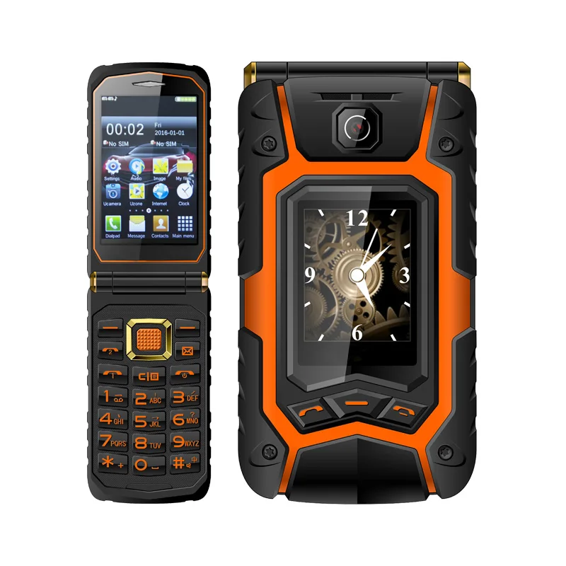 

Cectdigi X9 Dual Touch Screen Flip Senior Push-Button Mobile Phone Handwriting Clamshell CellPhone Russian Keyboard Key Phone