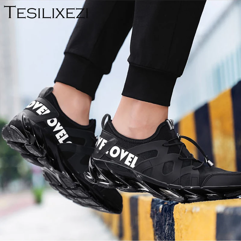 Super Popular Running Shoes Sport Men Shoes Outdoor Breathable Jogging Walking Sport Blade Spring Bounce Athletic Shoes