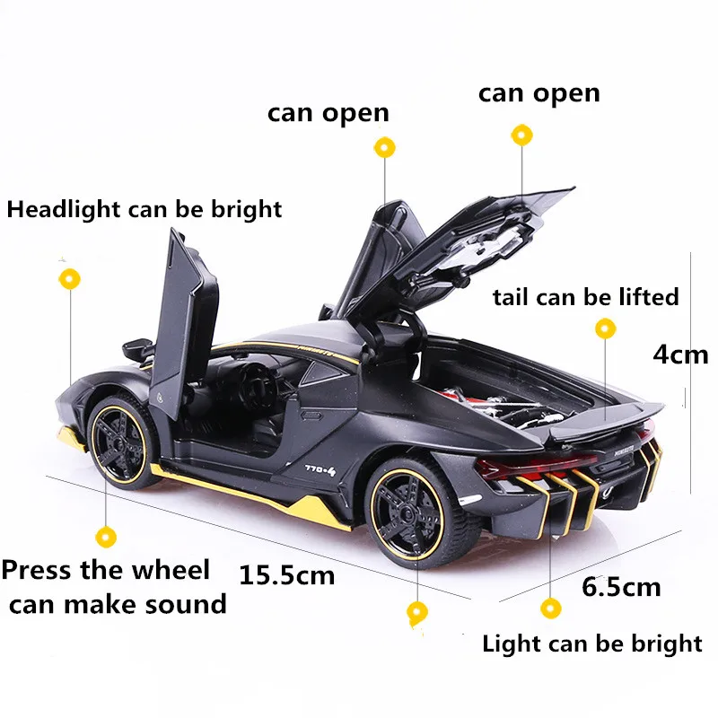 Автомобиль Lamborghinis LP770 1:32 со светодиодной вспышкой модель спортивного автомобиля