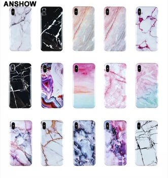 

Marble Stone Soft TPU IMD Case For Iphone XS MAX XR X 8 7 Plus/6 6S/5 SE 5S/Galaxy S9 S8 Note 9 Note8 Luxury Rock 15PCS