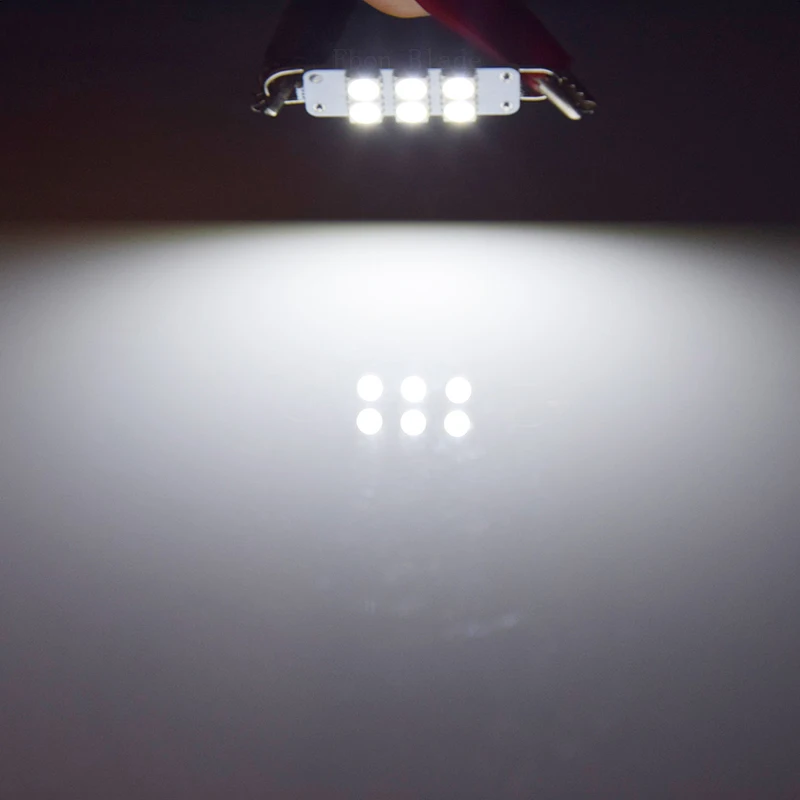2/4 шт. x 211 2 212 561 562 гирлянда 44 мм 6 SMD 5050 LED Жесткая петля интерьер автомобиля Купол